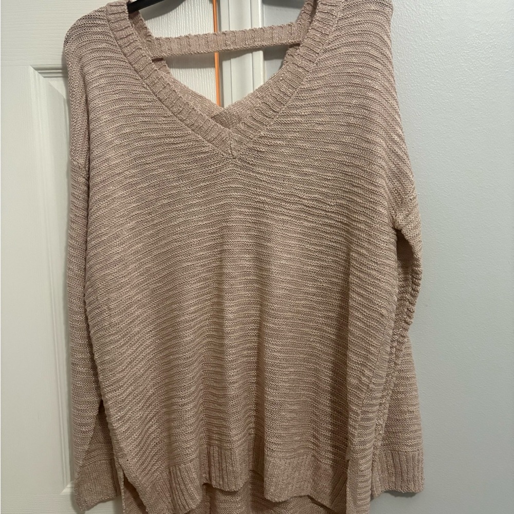 Olive & Oak V-Neck Sweater - Light Pink